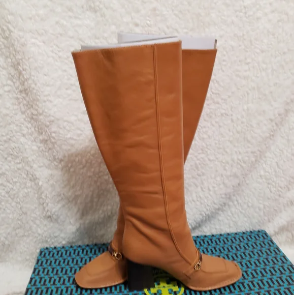 Tory Burch Perrine Leather Heeled Tall Boots